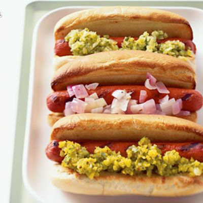 hot dogs with relish