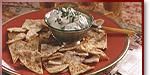herbed yogurt cheese with toasted pita dippers