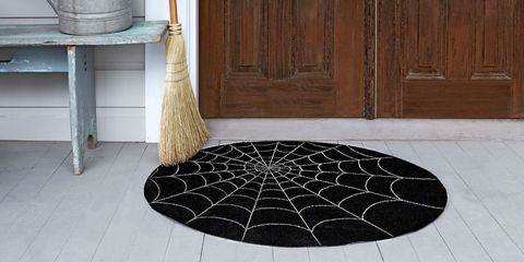 outdoor halloween decorationsÂ spiderweb doormat