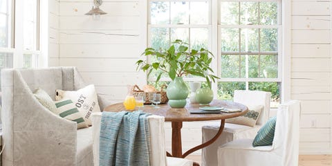 Julie Devito Butler Ohio Lake House Neutral Decorating Ideas Dining Nook