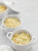 ricotta mashed potatoes in three individual pot ramekins