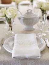 white table setting