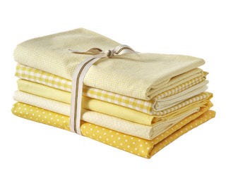 stack of yellow fabric