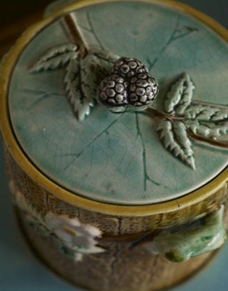 sugar bowl with wild berry designs from holdcroft tea set