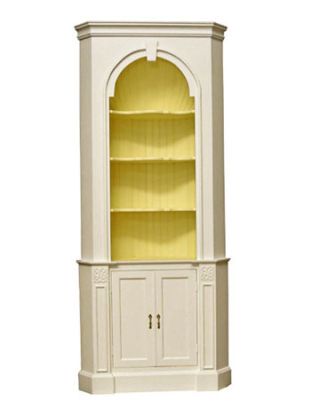 white cabinet with yellow interior