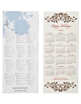holiday calendar cards