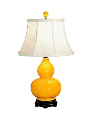 yellow table lamp