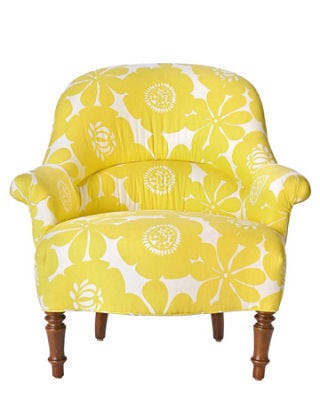 yellow floral chair