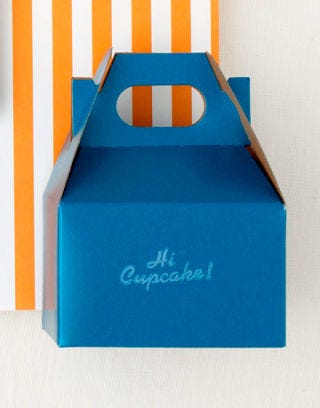 party favor birthday blue box cupcake