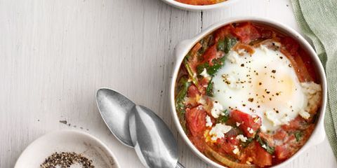 Baked Eggs with Spinach and Tomato Recipe