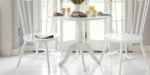 White Strap Dining Chair