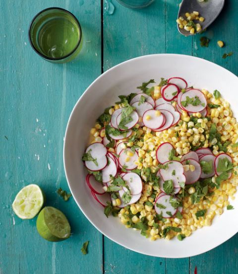 corn salad with radishes jalapeno and lime