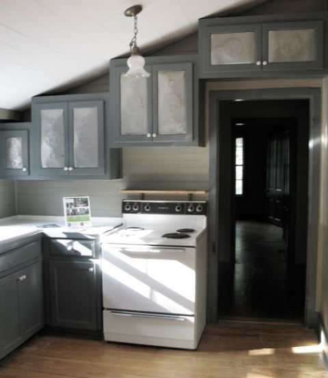 gray kitchen cabinets