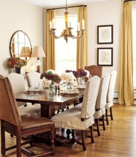 elegant and warm dining room