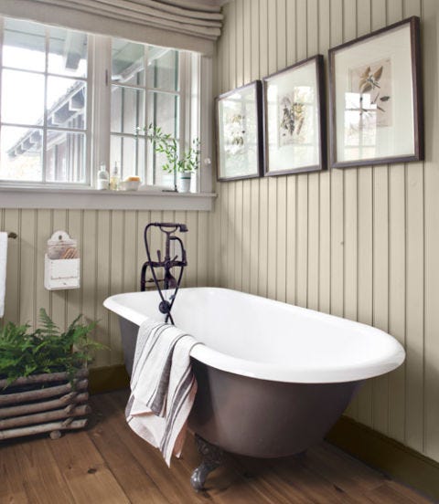 paneled walls bathroom