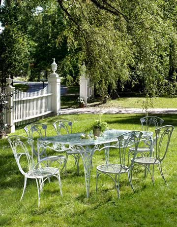 wrought iron outdoor furniture - vintage iron patio furniture