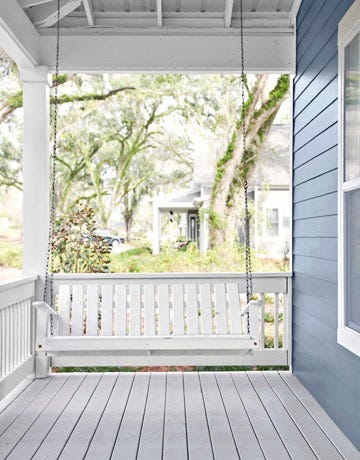 Porch Decorating How To Decorate A Front White Porch Swing