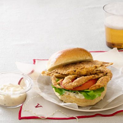 baked soft shell crab sandwiches