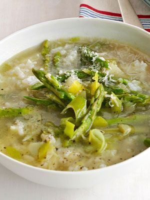asparagus and rice soup