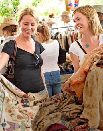 shopping at the folk art market