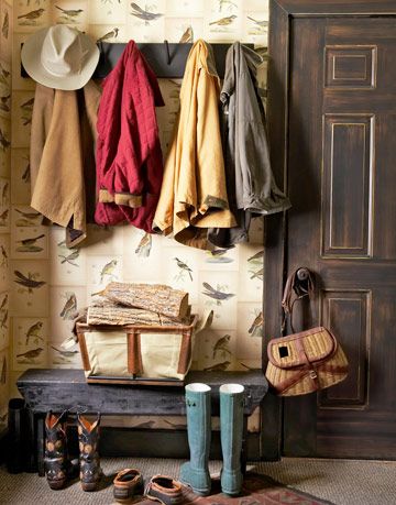 bench and coat rack