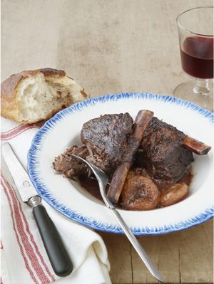 red wine and apricot braised short ribs