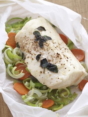 Leeks and Halibut in Parchment Recipe