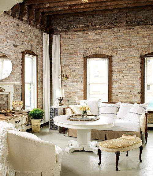 View Living Room Ideas With Brick Wall Background - Tekno Samurai