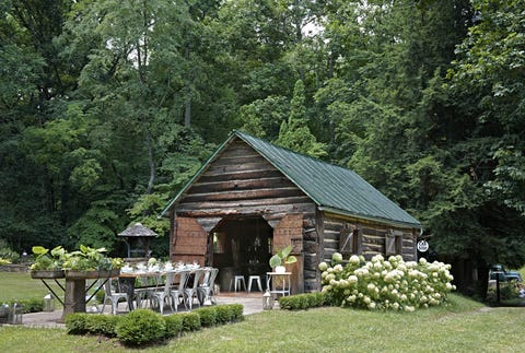 backyard barn with seating area in outdoor kitchen ideas