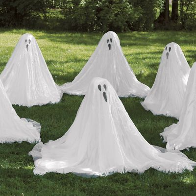 Tissue Paper Ghosts - Halloween Craft Ideas
