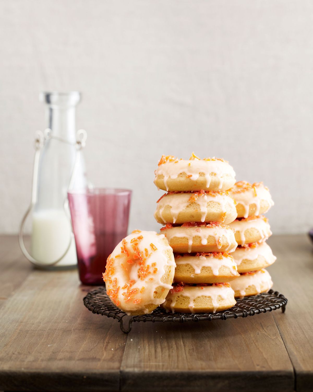 grapefruit buttermilk doughnuts with candied zest