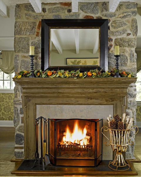 39 Fall Mantel Decor Ideas, Decorate Fireplace Mantel For Fall
