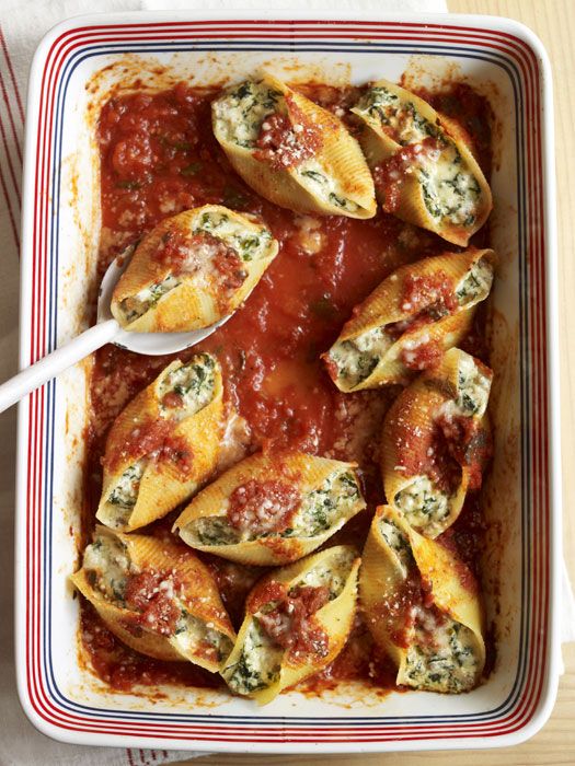 sausage, spinach, and cheese stuffed shells