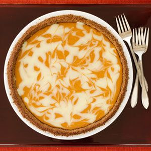 swirled pumpkin cheesecake