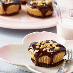 mini peanut butter cheesecakes