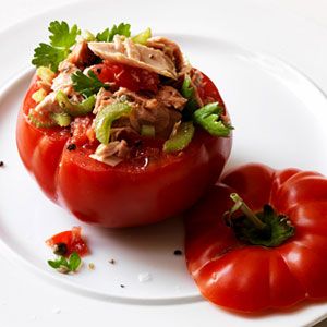 Tomatoes stuffed with tuna salad