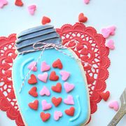 Red, Pink, Sweetness, Dessert, Finger food, Confectionery, Heart, Cuisine, Icing, Baked goods, 