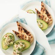 avocados with lemony crab salad