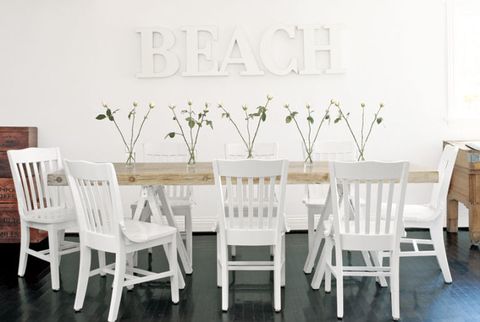 white dining room