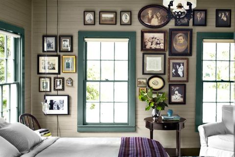 framed portraits wall