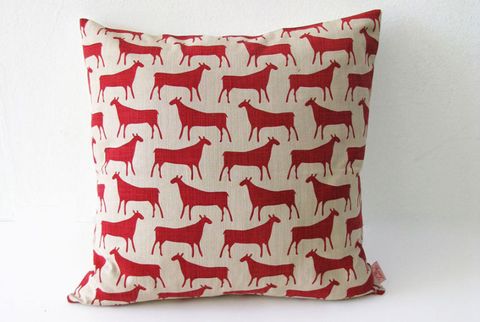 Textile, Red, Cushion, Throw pillow, Orange, Pillow, Home accessories, Coquelicot, Linens, 