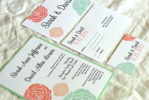 invitation with flowers