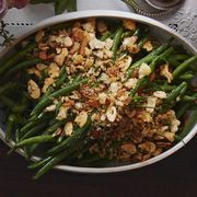 french green beans and garlicky almond breadcrumbs