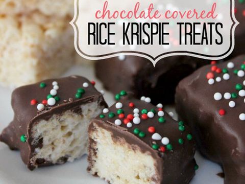 chocolate covered rice krispies treats