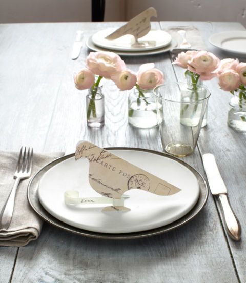 carrier pigeon placecard