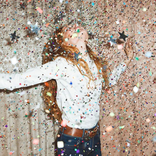feest meisje glitters confetti