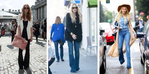 Flared jeans streetstyle