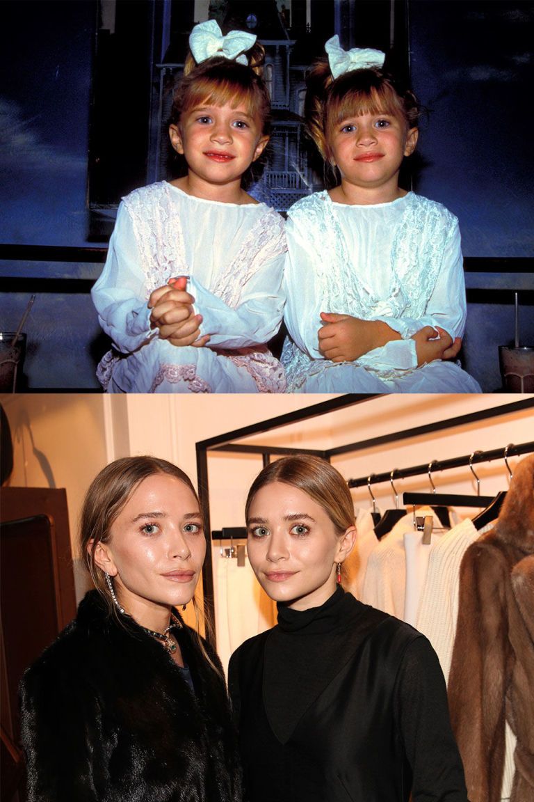 Olsen Twins Mary-Kate en Ashley Olsen toen en nu