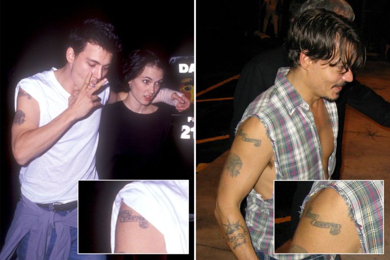 Johnny Depp tattoo Winona Ryder
