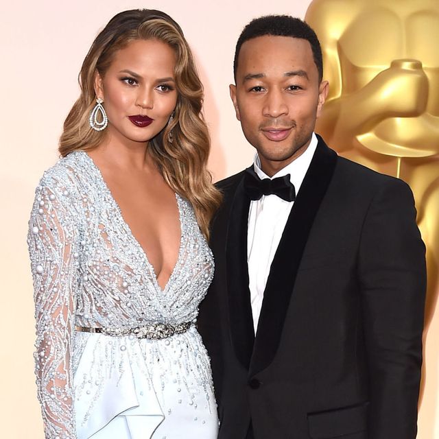 John Legend en Chrissy Teigen Oscars 2015